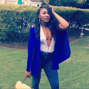 Blue cape blazer
